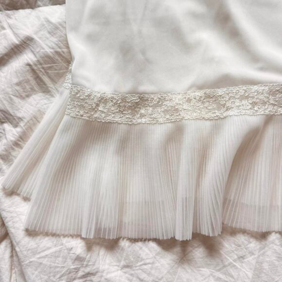 Vintage dainty lacy sheer slip dress sz 36 edwardian cottage delicate ethereal - Picture 8 of 8